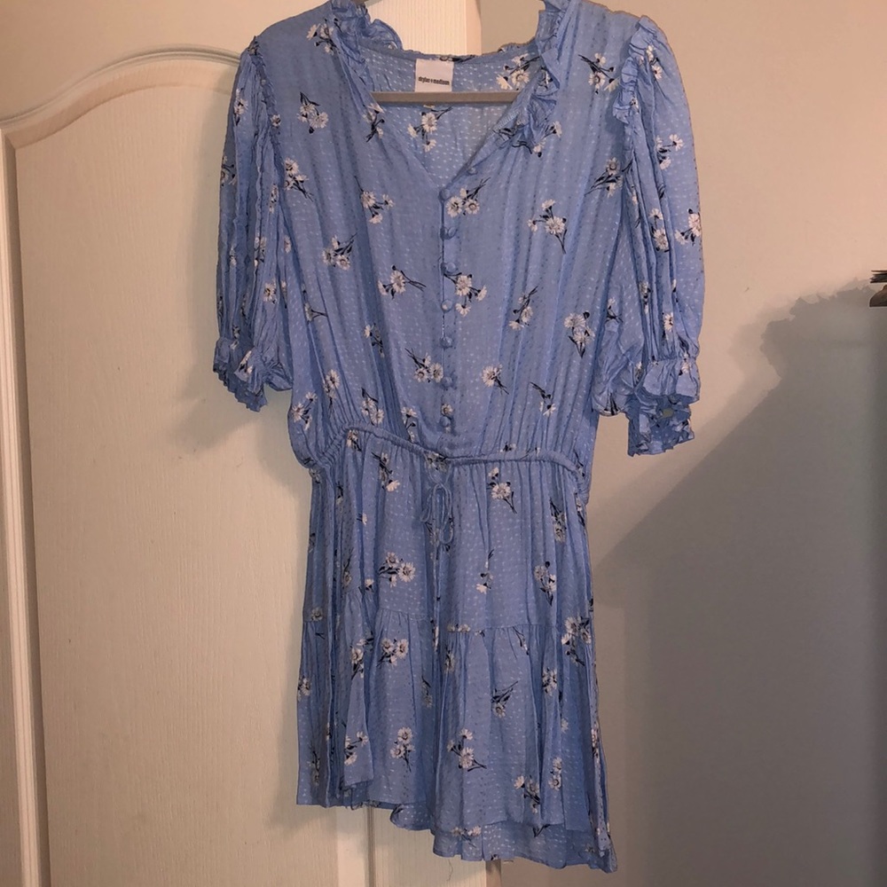 Blue pattern Dress